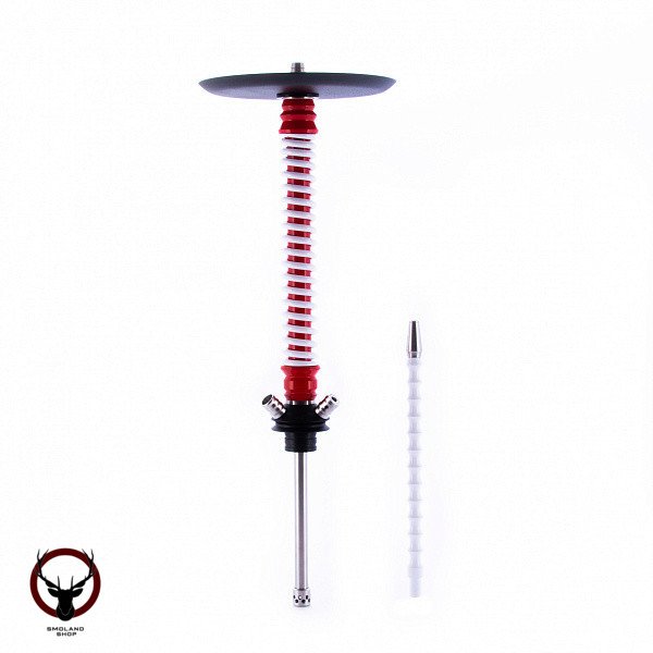Кальян MAMAY CUSTOMS Coilovers красно-белый (грав. космос) (без колбы)