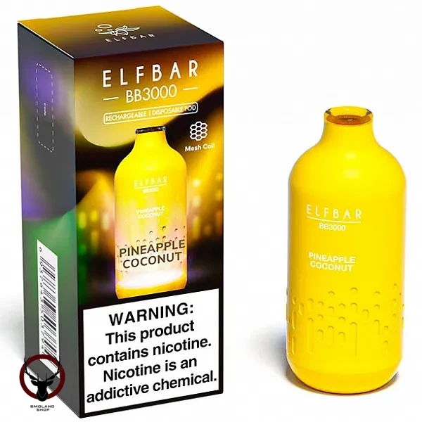 Электронная сигарета ELF BAR BB Pineapple Coconut (3000 затяжек) 20 мг