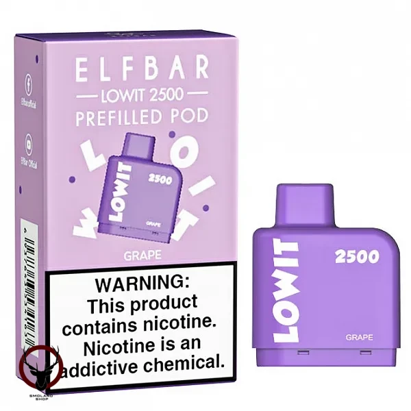 Картридж Elf Bar Lowit 2500 20 мг, 6 мл (Grape) МРК