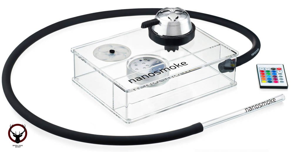 Кальян Nanosmoke Cube с белым блюдцем