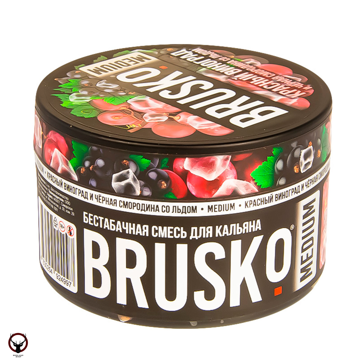 BRUSKO MEDIUM Красный виноград и чёрная смородина со льдом 250гр МРК