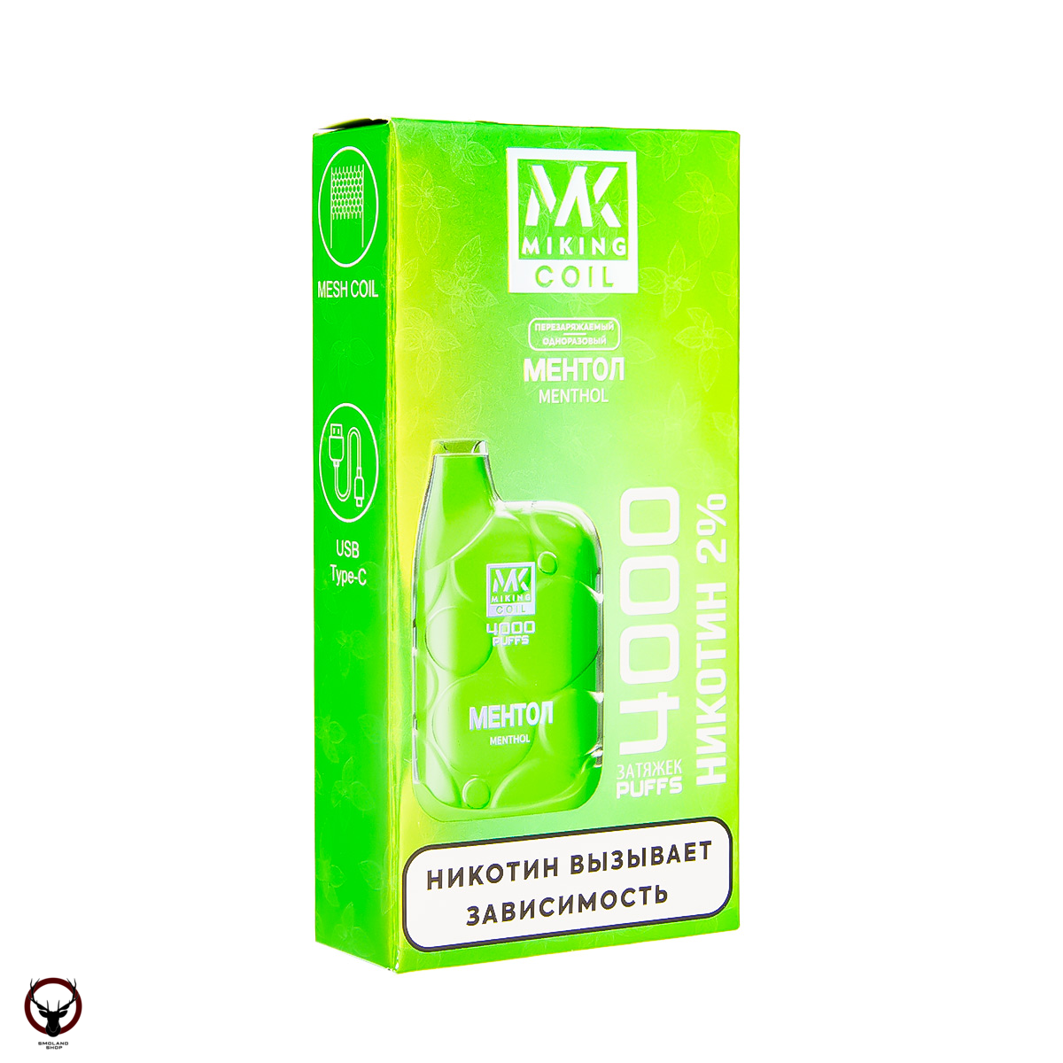 MIKING Ментол (4000 затяжек) МРК