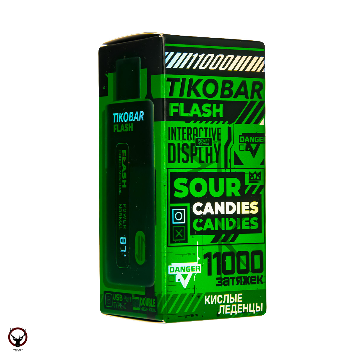 Электронная сигарета TIKOBAR FLASH Кислые Леденцы 11000 затяжек